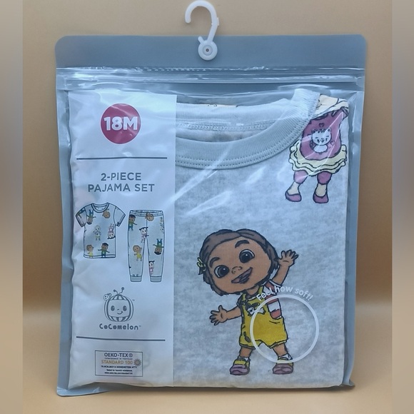 CoComelon Gray 2-Piece Pajama Set for Kids - Picture 1 of 4